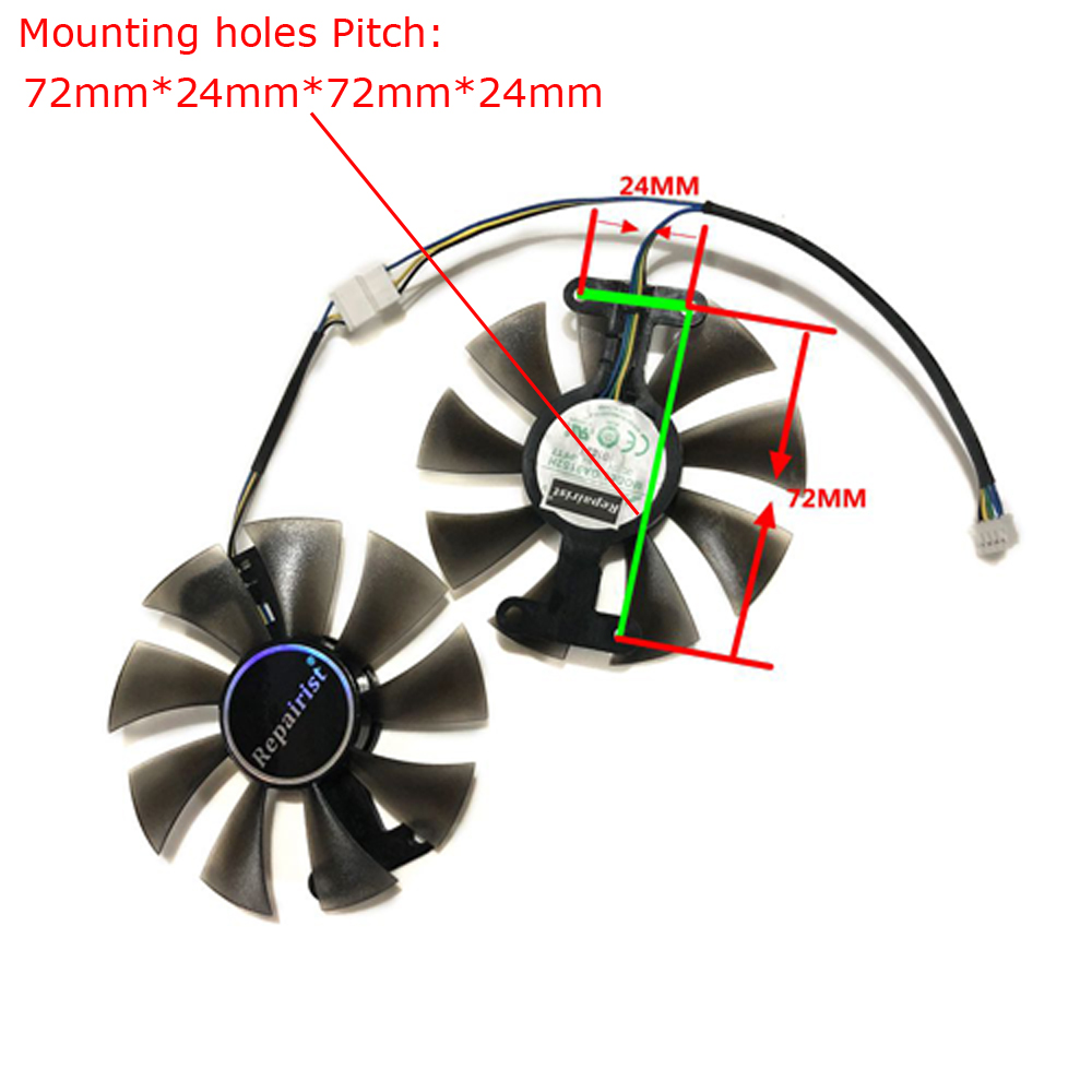 2Pcs/Set,Video Card Fan,85MM D - Rx 580 8Gb 2048Sp Gpu recension och pris