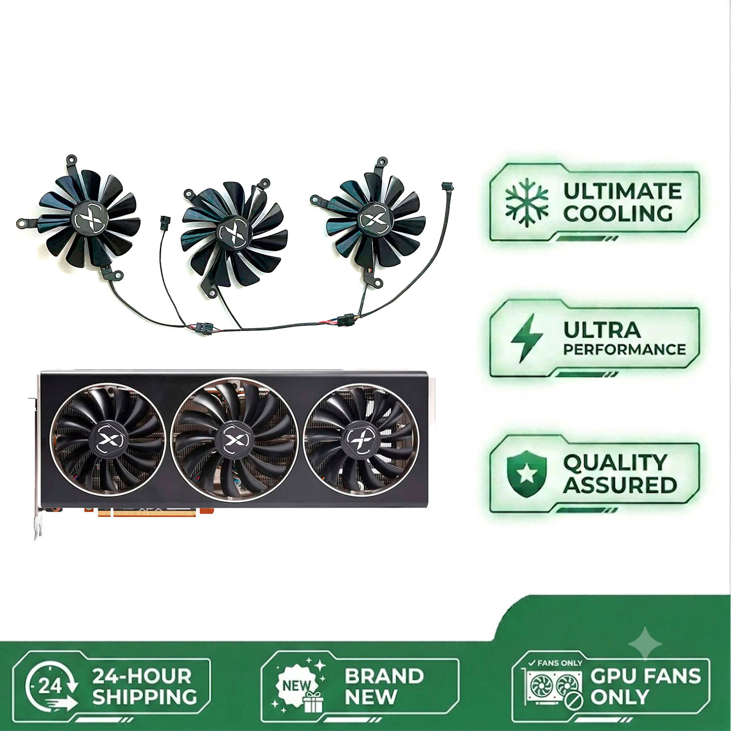 New DIY GPU fan 4PIN 95MM 85MM - Rx 6700 Xt 12Gb Graphics Card recension och pris
