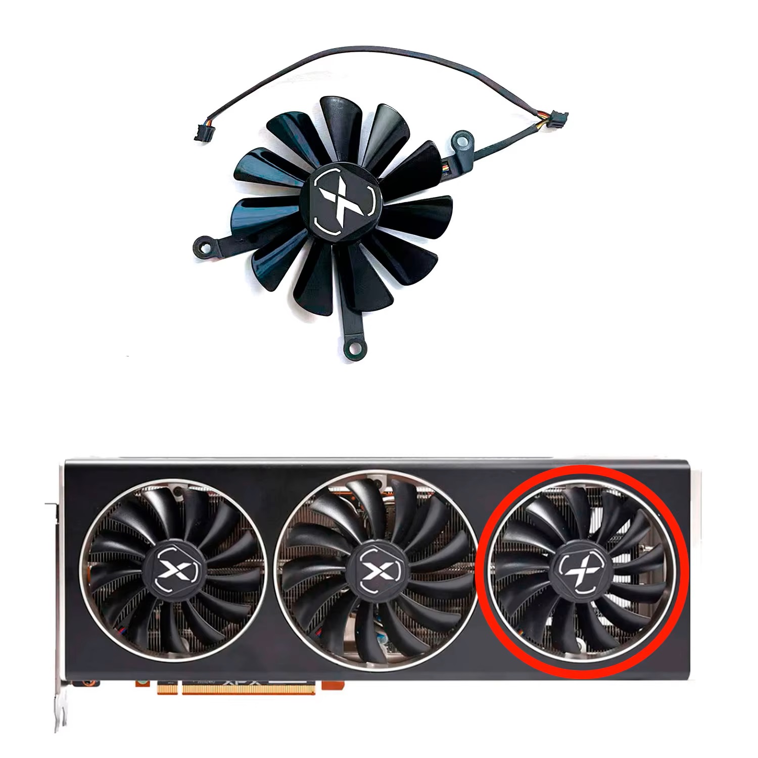 New DIY GPU fan 4PIN 95MM 85MM - Rx 6700 Xt 12Gb Graphics Card recension och pris