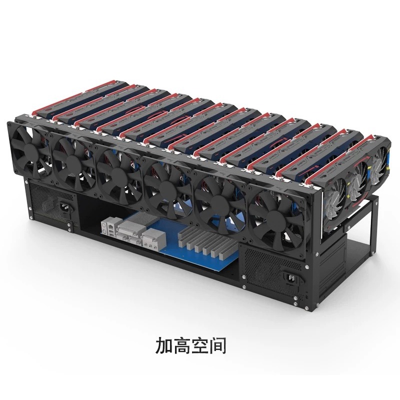 12 GPU Mining Rig Frame Open A - 12 Gpu Open Air Frame Case recension och pris